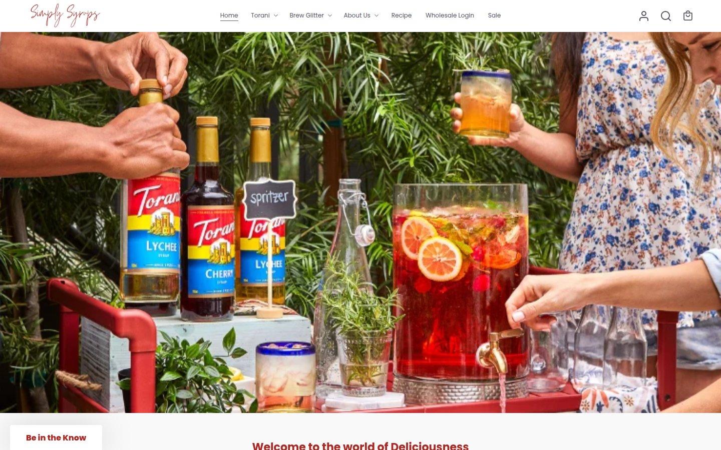 Simply Syrups AU Homepage