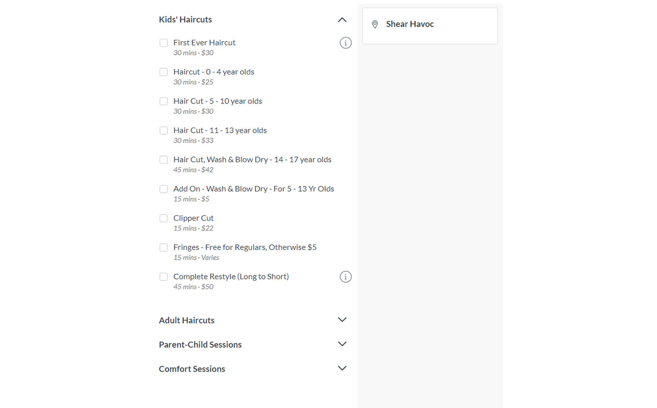 Shear Havoc - Timely Booking System