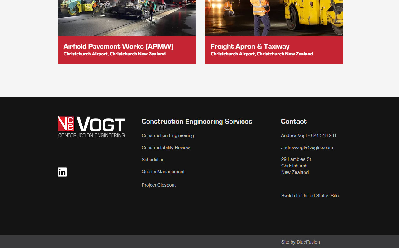 Vogtce - Footer for New Zealand